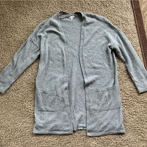 SO soft knit long light grey cardigan size XL